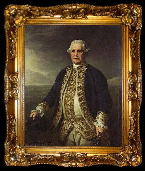 framed  Nathaniel Dance Admiral Richard Edwards, ta009-2